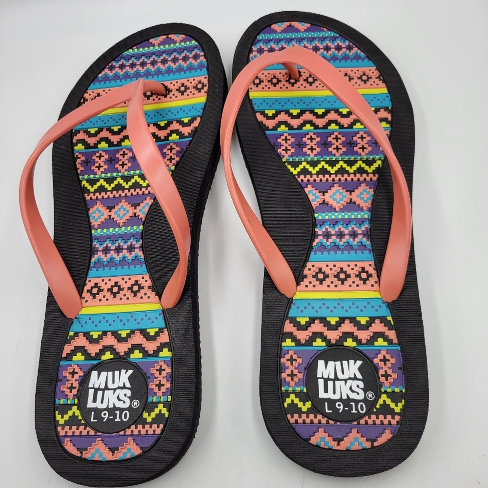 The original Muk Luke women's footwear sandals flip flops size large 9 10 New - Picture 4 of 4